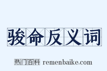 骏命反义词是什么意思的图片